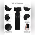 Popilush Off The Shoulder Bodycon Long Maxi Shapewear Formal Dress S $109 Black Photo 7