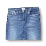 frame denim Frame Le Easy Flare Jeans Blue Drizzle Raw Hem High Rise Denim Womens Size 32 Photo 13