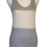 Lululemon gray & cream striped racerback tank top Photo 0