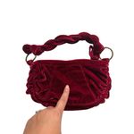 Vintage Payless Shoe‎ Source Women’s Maroon Handbag Velvet Small Y2K Boho Red Photo 3