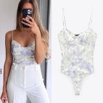ZARA bloggers' favorite Women's S Tie Dye Satin Bustier Bodysuit Top Tank Photo 4
