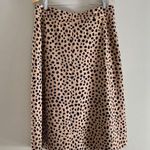 Ann Taylor Leopard Print Midi A-Line Skirt Size 14 Photo 3