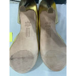 Steve Madden Womans Steven By Lollyy 9m Gold Leather Peep Toe Cut Out Heel Pumps Photo 7