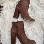 Schutz  | Women's Ankle Boots Chocolate Brown Suede Boots Zip Up | Size 9 Photo 2