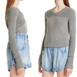 Isabel Marant NWT  Etoile Tycia Jumper Gray Sweater Cotton Wool Stretch Photo 6