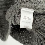 Zenana Outfitters ‎ Wide Bell Sleeves Sweater Crew Neck Pullover Gray Cable Knit Size Small Photo 11