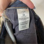 Level 99 Anthropologie Straight Leg Raw Edge Hem Jeans Size 28 Blue Photo 5