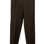 City Girl Nancy Bolen Sparkle Brown Pleated Straight Leg High Rise Slacks Pants Size 6 Photo 0