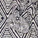 Fun2Fun  Women's 3/4 Sleeve Top Blouse Bohemian Geometric Tunic Black Size Medium Photo 9