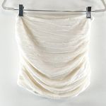 Camila Coelho Stacey Pull On Stretch High Waisted Ruched Mini Skirt White Small Photo 3