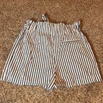 ZARA  Basic Striped Tie Waist Shorts High Rise Casual Summer Women's‎ L Photo 6