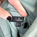 Lulus NWOT Heavenly Hues Sage Green Brush Woven Chiffon V-Neck Maxi Dress Large Photo 5