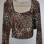 Madden Girl Leopard Print Mesh Top Photo 0