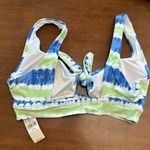 Aerie  Scoop Tie Dye Blue Green Bikini Top Size XS Photo 4