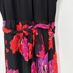 Slny SL Fashions Halter Mixed Media Maxi Dress size 14 Floral Belted Photo 6