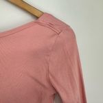 We The Free Free People Unapologetic Long Sleeve size Small Low Back Rose Blush Photo 3