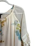 Multiples Tunic Top Womens XL Multicolor Floral Tiered Lagenlook Sheer Blouse Photo 2