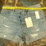 Eunina Short Denim Olivia Distressed Ultra High Rise Mom Short M NWT Photo 3