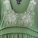 BCBG Maxazria Green Floral Flowy Dress Photo 3