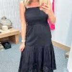 Evereve NWT Chandler Smocked Midi Dress Sz L Photo 1