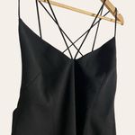 Misha Benecia Black Strappy Back Midi Cocktail Dress Size 10 Photo 8
