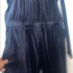 A New Day New Elegant Black High neck Halter Velvet Straight leg Jumpsuit Large Photo 2