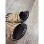 Brighton  Ponti Slip On Slide Sandal 8.5M Block Heel Leather/Textile Italy Shoes Photo 9