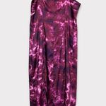 Cinq à Sept CINQ A SEPT Tie Dye Alexa Dress Size 6 Slip Dress Purple Long Maxi Satin Photo 6