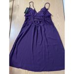 New Women’s INC Semi Sheer Lacey Chemise Pajama Gown Dark Purple size Xs small Photo 2