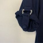 Michael Kors  Navy Blue Short Sleeve T Shirt Asymmetrical Pocket Roll Tab Small S Photo 3