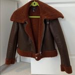 Forever 21  Faux Leather Shearling Brown Jacket Photo 3