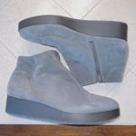 Lucky Brand Gray Leather Karma Wedge Booties Photo 1