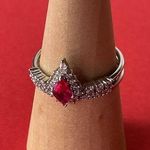 Bomb Party RBP5162 “Diva Status” LC Ruby Conundrum on Rhodium Size 11 Ring NWT Photo 0