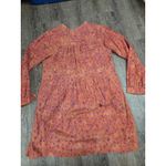 Gramicci Chambray Dress Tunic Short Boho Red Orange Cotton Casual Women's XL Photo 5