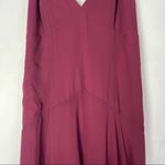Lulus  Burgundy Wine Red V-Neck Chiffon Maxi Dress S Photo 3