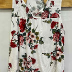 PaperMoon Floral Tank Top Smocked V-Neck Sleeveless Casual Blouse 3X Photo 0