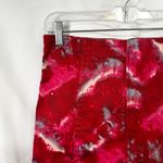 Free People  Size 8 Mini Skirt Denim Red Tie Dye Modern Femme Flamingo‎ Flame 335 Photo 4
