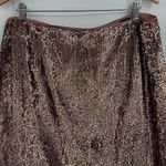 J Crew Sequin Pencil Skirt Plus Size 14 Holiday Rose Gold Midi NYE Festive Party Photo 3
