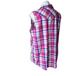 Wrangler Women's Western Plaid Sleeveless Snap Button Shirt, Sz XL Photo 6