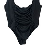 J.Crew NEW  Black Ruched Square Neck One Piece Swimsuit Resort Beach Size 22 Photo 3
