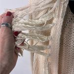 Free People Malene Birger Cream Fringe Cardigan Sweater Photo 4