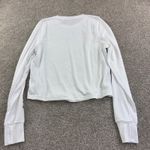 Gymshark  White Long Sleeve Athletic Top Women's Size S Mesh Panels Logo Photo 6
