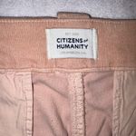 Citizens of Humanity  barrel leg ankle corduroys Light Pink Pleated High Rise Photo 9