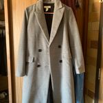 Long Gray Trench Coat Photo 2