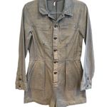 Free People Long Sleeve Utility Style Shorts Romper Size S Photo 0