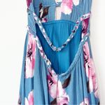 Illa Illa Floral Crepe Halter Dress Blue Pink Size S Photo 5