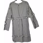 Mads Norgaard Copenhagen Striped Sweater Dress Black White XS Photo 1