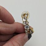 Monet Chunky Gold Crystal Hoop Earrings  Fashion Jewelry Party Elegant Formal Photo 4