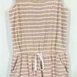 Aerie  Women's Tan & White Striped Sleeveless Jumpsuit Size M Photo 3