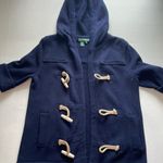 Ralph Lauren Lauren Jeans Company Navy Toggle Button Hoodie Cardigan Pockets XS Photo 3